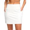 imageWomens Golf Skirts Skort 4 Side Pockets High Waisted Stretchy Tennis Skirt with Short Athletic CasualWhite