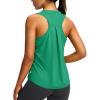 imageWomens Workout Tops Racerback Athletic Tank Tops Sleeveless Loose Fit Yoga Running Gym Shirts for WomenGreen