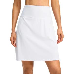 imageG Gradual 19quot Skorts for Woman Knee Length Golf Skirt Long Athletic Tennis Skorts for Women Dressy Casual with Shorts PocketsAwhite