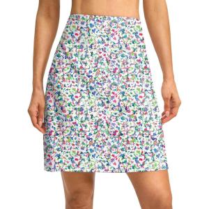 imageG Gradual 19quot Skorts for Woman Knee Length Golf Skirt Long Athletic Tennis Skorts for Women Dressy Casual with Shorts PocketsBoho Flower