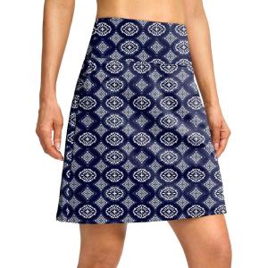 imageG Gradual 19quot Skorts for Woman Knee Length Golf Skirt Long Athletic Tennis Skorts for Women Dressy Casual with Shorts PocketsNavy Flower