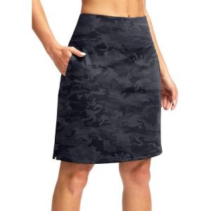 imageG Gradual 20quot Golf Skorts Skirts for Women with 7 Pockets Knee Length Skort Athletic Modest Long Tennis Skirts for WomenGrey Camo