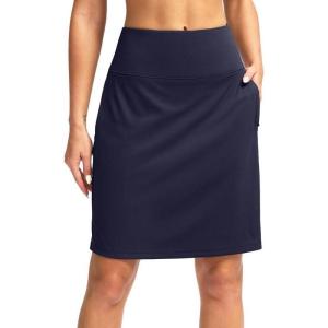 imageG Gradual 20quot Golf Skorts Skirts for Women with 7 Pockets Knee Length Skort Athletic Modest Long Tennis Skirts for WomenNavy
