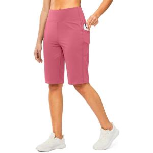 imageG Gradual Bermuda Shorts for Women with Pockets 12quot Knee Length Womens High Waisted Stretch Long Shorts Walking CasualBriar Rose