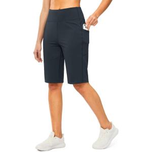 imageG Gradual Bermuda Shorts for Women with Pockets 12quot Knee Length Womens High Waisted Stretch Long Shorts Walking CasualDark Grey