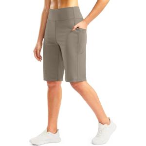 imageG Gradual Bermuda Shorts for Women with Pockets 12quot Knee Length Womens High Waisted Stretch Long Shorts Walking CasualDark Khaki
