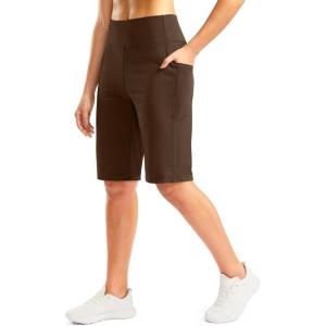 imageG Gradual Bermuda Shorts for Women with Pockets 12quot Knee Length Womens High Waisted Stretch Long Shorts Walking CasualEspresso