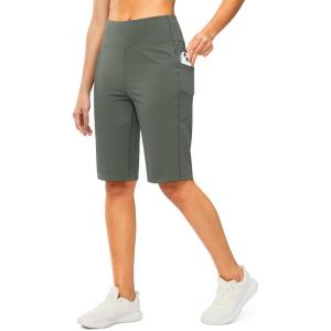 imageG Gradual Bermuda Shorts for Women with Pockets 12quot Knee Length Womens High Waisted Stretch Long Shorts Walking CasualSage