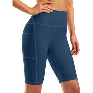 imageG Gradual Womens 9quot High Waisted Swim Board Shorts Tummy Control Swimsuit Bottoms for Women with Liner PocketsDeep Blue