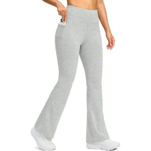 imageG Gradual Womens Fleece Lined Pants High Waist Winter Thermal Warm Flare Leggings Hiking Yoga Pants Women with PocketsMedium Grey Heather