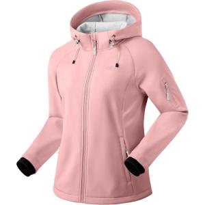imageG Gradual Womens Fleece Lined Softshell Jacket Windproof Warm Light Waterproof Hooded Jacket for Women WinterFallSpringPink