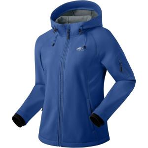 imageG Gradual Womens Fleece Lined Softshell Jacket Windproof Warm Light Waterproof Hooded Jacket for Women WinterFallSpringRoyal Blue