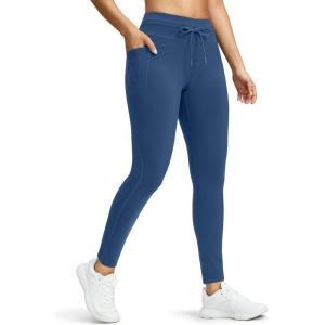 imageG Gradual Womens Fleece Lined Winter Leggings High Waisted Water Resistant Thermal Hiking Ski Pants for Women with PocketsBlue