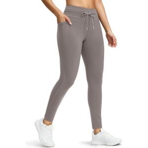 imageG Gradual Womens Fleece Lined Winter Leggings High Waisted Water Resistant Thermal Hiking Ski Pants for Women with PocketsDusty Grey