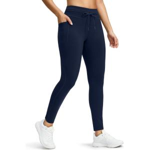 imageG Gradual Womens Fleece Lined Winter Leggings High Waisted Water Resistant Thermal Hiking Ski Pants for Women with PocketsNavy