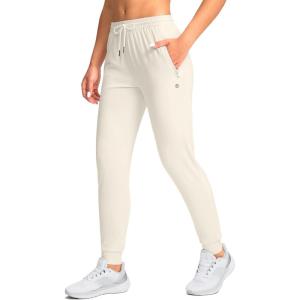 imageG Gradual Womens Joggers Pants with Zipper Pockets Tapered Running Sweatpants for Women Lounge JoggingBeige