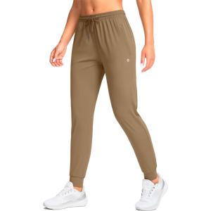 imageG Gradual Womens Joggers Pants with Zipper Pockets Tapered Running Sweatpants for Women Lounge JoggingDark Khaki