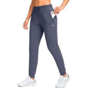imageG Gradual Womens Joggers Pants with Zipper Pockets Tapered Running Sweatpants for Women Lounge JoggingDusty Blue