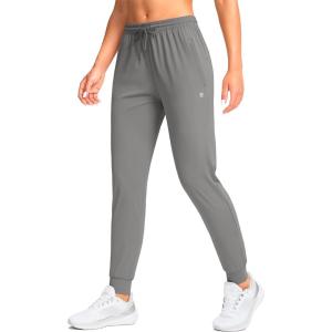 imageG Gradual Womens Joggers Pants with Zipper Pockets Tapered Running Sweatpants for Women Lounge JoggingLight Grey