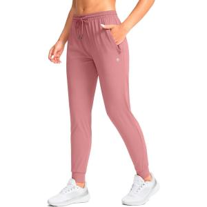 imageG Gradual Womens Joggers Pants with Zipper Pockets Tapered Running Sweatpants for Women Lounge JoggingMauve