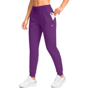 imageG Gradual Womens Joggers Pants with Zipper Pockets Tapered Running Sweatpants for Women Lounge JoggingPurple