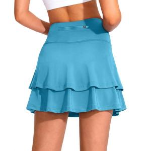 imageG Gradual Womens Pleated Tennis Skirts with 4 Pockets Athletic Golf Skorts for Womens Workout RunningSky Blue