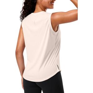 imageG Gradual Womens Sleeveless Workout Tops Lightweight High Neck Tennis Yoga Shirts Running Athletic Tank Tops for WomenBeige
