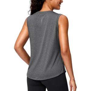imageG Gradual Womens Sleeveless Workout Tops Lightweight High Neck Tennis Yoga Shirts Running Athletic Tank Tops for WomenCharcoal