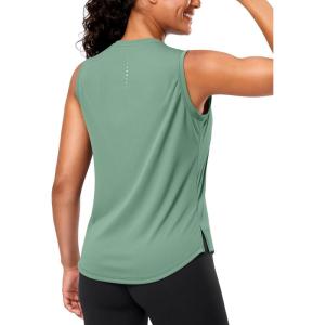 imageG Gradual Womens Sleeveless Workout Tops Lightweight High Neck Tennis Yoga Shirts Running Athletic Tank Tops for WomenDriedsage