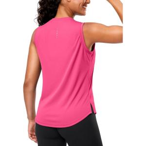 imageG Gradual Womens Sleeveless Workout Tops Lightweight High Neck Tennis Yoga Shirts Running Athletic Tank Tops for WomenMagenta