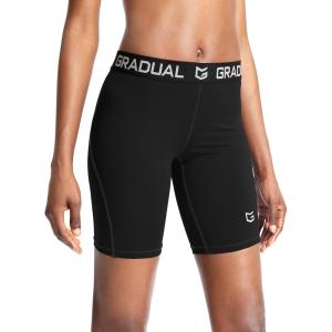 imageG Gradual Womens Spandex Compression Volleyball Shorts 3quot 7quot Workout Pro Shorts for Women7 Black