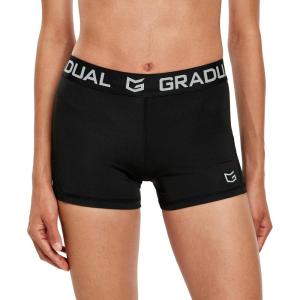 imageG Gradual Womens Spandex Compression Volleyball Shorts 3quot 7quot Workout Pro Shorts for WomenBlack