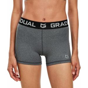 imageG Gradual Womens Spandex Compression Volleyball Shorts 3quot 7quot Workout Pro Shorts for WomenGray