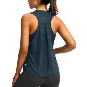 imageWomens Workout Tops Racerback Athletic Tank Tops Sleeveless Loose Fit Yoga Running Gym Shirts for WomenNavy