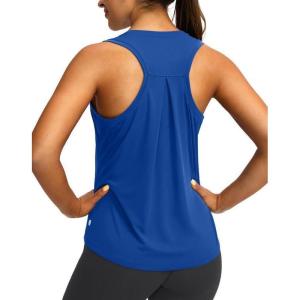 imageWomens Workout Tops Racerback Athletic Tank Tops Sleeveless Loose Fit Yoga Running Gym Shirts for WomenRoyal Blue