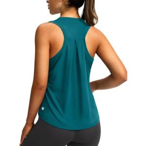 imageWomens Workout Tops Racerback Athletic Tank Tops Sleeveless Loose Fit Yoga Running Gym Shirts for WomenTeal