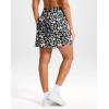imageG Gradual 18quot Golf Skirts for Women Zipper Pockets Knee Length Skort with Shorts Underneath High Waist Tennis PickleballBlack Flower