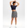 imageG Gradual 18quot Golf Skirts for Women Zipper Pockets Knee Length Skort with Shorts Underneath High Waist Tennis PickleballBlack Flower