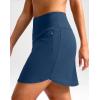 imageG Gradual 18quot Golf Skirts for Women Zipper Pockets Knee Length Skort with Shorts Underneath High Waist Tennis PickleballBlue