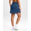 imageG Gradual 18quot Golf Skirts for Women Zipper Pockets Knee Length Skort with Shorts Underneath High Waist Tennis PickleballBlue