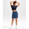 imageG Gradual 18quot Golf Skirts for Women Zipper Pockets Knee Length Skort with Shorts Underneath High Waist Tennis PickleballBlue
