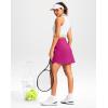 imageG Gradual 18quot Golf Skirts for Women Zipper Pockets Knee Length Skort with Shorts Underneath High Waist Tennis PickleballRose Red