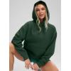 imageG Gradual Hoodies for Women Oversized Fleece Sweatshirt with Pocket Loose Fit Casual Athletic Workout PulloverBlackish Green
