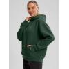 imageG Gradual Hoodies for Women Oversized Fleece Sweatshirt with Pocket Loose Fit Casual Athletic Workout PulloverBlackish Green