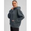 imageG Gradual Hoodies for Women Oversized Fleece Sweatshirt with Pocket Loose Fit Casual Athletic Workout PulloverDark Grey