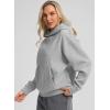 imageG Gradual Hoodies for Women Oversized Fleece Sweatshirt with Pocket Loose Fit Casual Athletic Workout PulloverHeather Grey
