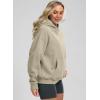 imageG Gradual Hoodies for Women Oversized Fleece Sweatshirt with Pocket Loose Fit Casual Athletic Workout PulloverLight Khaki