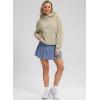 imageG Gradual Hoodies for Women Oversized Fleece Sweatshirt with Pocket Loose Fit Casual Athletic Workout PulloverLight Khaki
