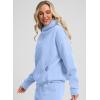 imageG Gradual Hoodies for Women Oversized Fleece Sweatshirt with Pocket Loose Fit Casual Athletic Workout PulloverLight Purple