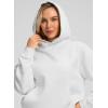 imageG Gradual Hoodies for Women Oversized Fleece Sweatshirt with Pocket Loose Fit Casual Athletic Workout PulloverWhite